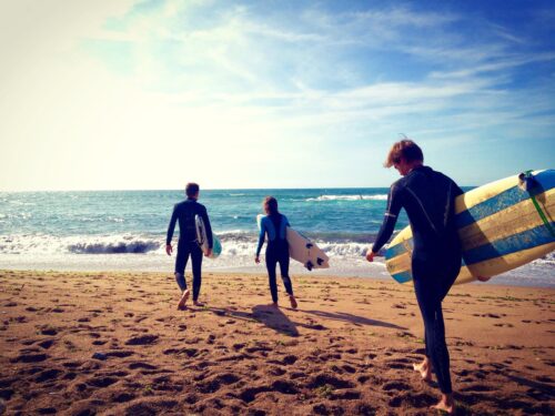 sea sunset man beach